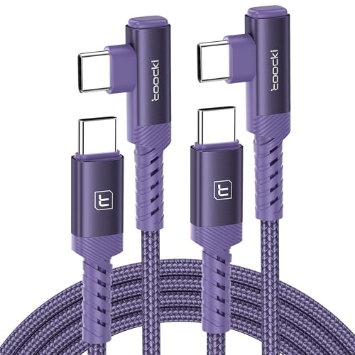 toocki USB C Kabel 60W [2 Stück] [1M+1M] USB C auf USB C PD 3.0 Schnellladekabel USB C, Nylon Ladekabel USB C für iPhone 16 Pro max Samsung Galaxy S24 S23 S22 Note 20 iPad Pro Air mini Macbook Pixel von toocki