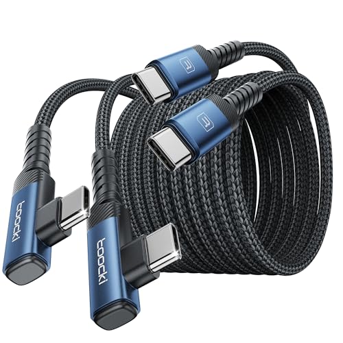 toocki USB C Kabel 60W [2 Stück] [3m+3m] USB C auf USB C PD 3.0 Schnellladekabel USB C, Nylon Ladekabel USB C für iPhone 16 Pro max Samsung Galaxy S24 S23 S22 Note 20 MacBook Pixel von toocki