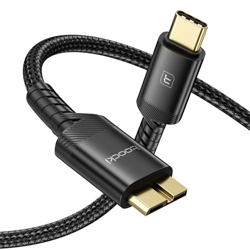 toocki USB C auf Micro B Kabel 0.5M (2-Pack), Typ C 3.0 zu MicroB Festplattenkabel USB C Stecker auf Micro-B Kompatibel mit der Externen Festplatte Toshiba/Seagate/WD, MacBook, Samsung von toocki