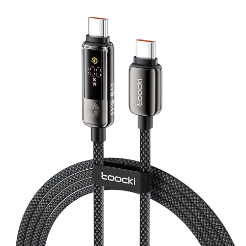 toocki USB C auf USB C Kabel 100W Typ-C Kabel mit LED Display 2m, Kompatibel mit iPhone 16/15 Serie, MacBook Pro/Air, iPad Pro/Air, Galaxy S24, Pixel Switch toocki USB C auf USB C Kabel 100W Typ-C Kabel mit LED Display 2m, Kompatibel mit iPhone 16/15 Serie, MacBook Pro/Air, iPad Pro/Air, Galaxy S24, Pixel Switch von toocki
