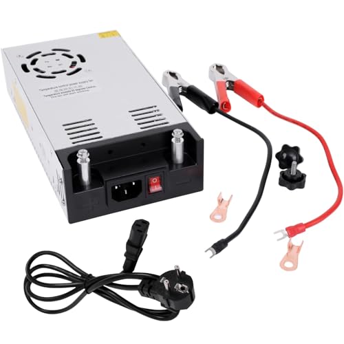 Hochleistungs-SMPS 110V/220V AC zu 12V DC Konverter - 50A 600W Netzteil - Einstellbarer Schaltnetztransformator für LED-Streifen, LCD-Monitor, CCTV, Radio/Autoradios, 3D-Drucker - Inklusive 2 Klemmkab von toolco