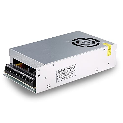 Netzteiladapter DC 12V 20A 250W Transformatorschalter AC 110V / 220V zu DC 12V 20amp Schaltwandler LED-Treiber für LED-Lichtstreifen CCTV-Kamera Sicherheitssystem Radio, Computerprojekt, 3D-Drucker von toolco
