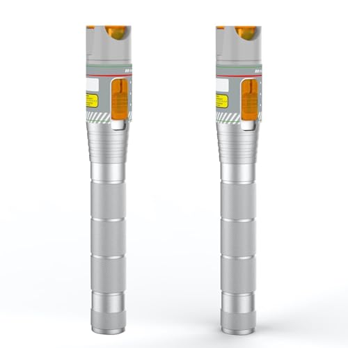 toolco 2er-Pack 50-km-Visueller Fehlerlokalisierer VFL - Glasfaser-Kabeltester mit LC/FC/SC/ST-Adapter, Testkit für Glasfasernetzwerkkabel mit Lichtquellentestern (Aluminium) von toolco