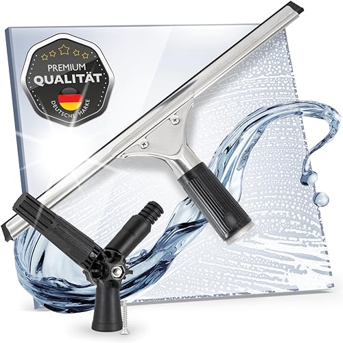 toolmacher Fensterabzieher und Duschabzieher 35cm [STREIFENFREIES Glas] - Fensterabzieher Profi für Fensterreiniger, Wischer, Glasreiniger - Abzieher Dusche - Fensterwischer mit hochwertigem Abzieher von toolmacher