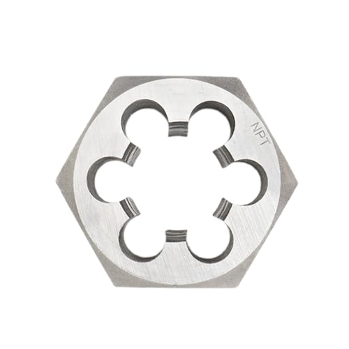 1,27 cm (1/2 Zoll) 14 NPT Runde Schneideisen Maschinengewinde Rechtshänder Gewindeschneider Kohlenstoffstahl Manuelles Rohrgewinde-Kit Schraubengewinde Schneideisen Sechskant-Rohrschablone von tooloflife