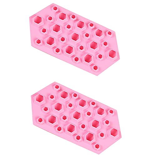 2 x Diamantformen, Eiswürfel, Süßigkeitenhersteller, 3D-Diamanten, Edelstein, Silikonformen, zum Selbermachen, Wachs-Schmelzformen, Pink von tooloflife