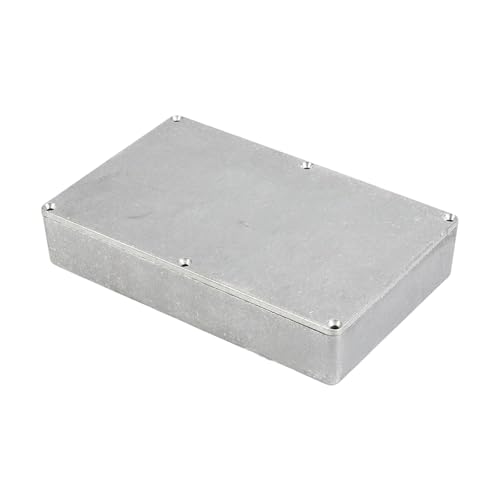 IP54 wasserdichte Elektronik-Projektbox, 7 Größen, Druckguss-Aluminium-Gehäuse für externe Stromversorgung, Outdoor, silberfarbenes Druckguss-Aluminium-Gehäuse (1 Stück - 1590DD 188 x 119 x 37,5 mm) von tooloflife