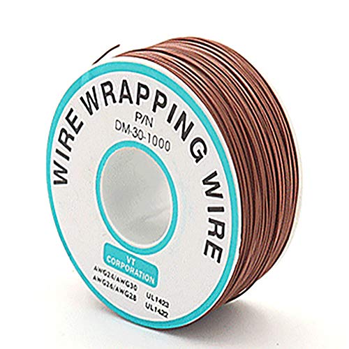 Braune 250M Farbige Isolierung Kabel Test Wrapping Kabel Verzinnt Kupfer Solid Kabel 30AWG 0,25mm für Laptop Elektronische Test Wrapping Wire von tooloflife