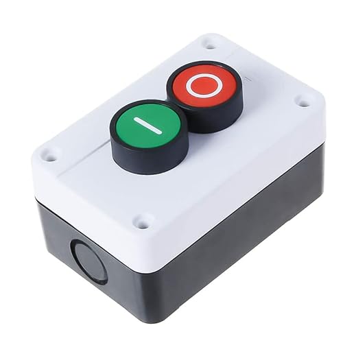 Drucktaster Schalter Box mit 4 Terminal Drucktaster Schalter NO+NC für Schützen und Elektromagnetische Starter von tooloflife