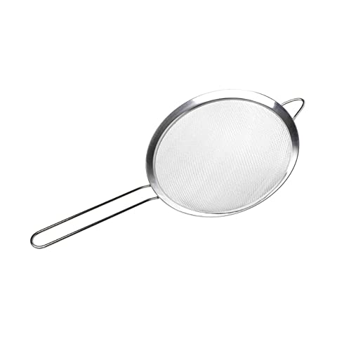 tooloflife Feines Sieb Küchensieb, 8-25 cm Edelstahl Mehlsieb Seiher mit Griffen Nudelsieb Schaumlöffel Puderzuckerstreuer Küchen Zubehör von tooloflife