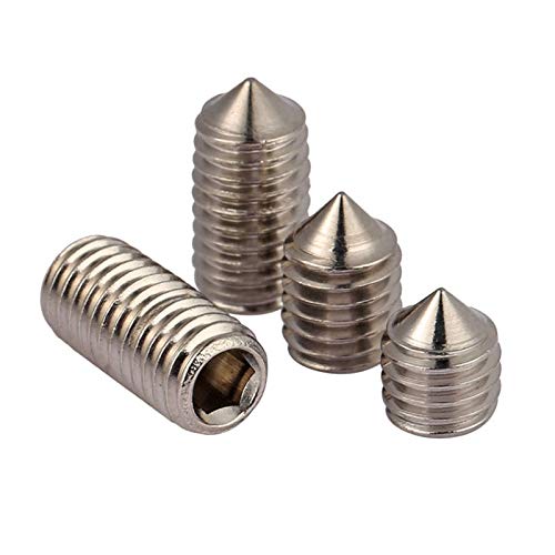M6 x 8 mm Edelstahlschrauben mit Kegelspitze, Innensechskantschrauben, metrisches Gewinde, Gewindestifte, Gewindestifte, Set Schrauben, 20 Stück M6 x 8 mm Edelstahlschrauben mit Kegelspitze, Innensechskantschrauben, metrisches Gewinde, Gewindestifte, Gewindestifte, Set Schrauben, 20 Stück von tooloflife