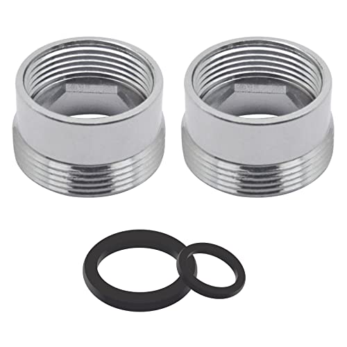 Metalldüsenadapter, M17 mm-22 mm, 2 Stück Wasserhahn-Adapter für Belüfter, Wasserhahn-Adapter für Küchenwassereinsparung, weibliche Filterung von tooloflife