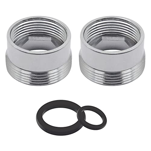 Metall-Wasserhahn-Adapter, 2 Stück, Belüfter-Anschluss, Wasserhahn-Adapter, weiblich, 18 mm – 22 mm für Küche, wassersparend, Wasserfilter, weiblich, Wasserhahn von tooloflife