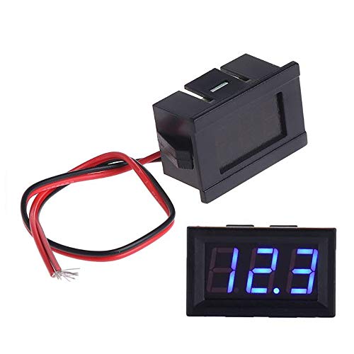 Mini Digital Voltmeter Spannung Tester, DC 30V Gauge Helle Led-Anzeige 2 Drähte Volt Meter für Motorrad Auto Motor Panel Mount von tooloflife