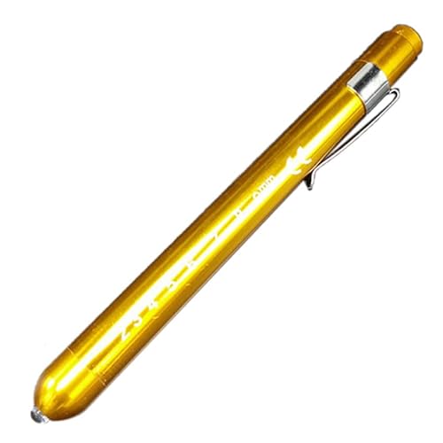 BE-TOOL Mini-Stift-Taschenlampe, Diagnostik, medizinisches Stiftlicht, Mini-wiederverwendbare LED-Stiftlampe, Taschenlampe für Zuhause, Outdoor, Arzt, Krankenschwester, EMT, Notfall, Gold, 1 Stück von tooloflife