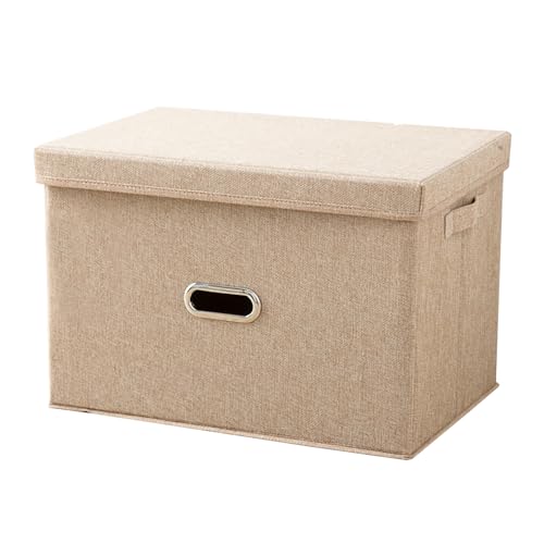 Stoffaufbewahrung, faltbar, Aufbewahrungswürfel, große Kapazität, Kleidertasche, Organizer für Spielzeug, Bücher, Schrank, Schlafzimmer, Zuhause (gelb, 44 x 29 x 30 cm) von tooloflife