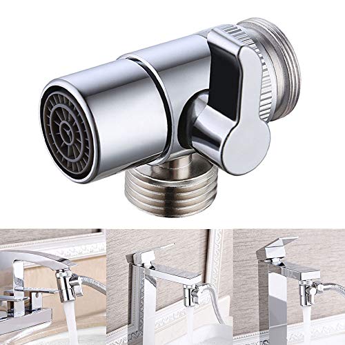 Wasserhahn Ventil Umschaltventil Umstellventil Ersatzteil für Waschbecken Bad Küche Massing Adapter M22 X M23 Poliert Chrom von tooloflife