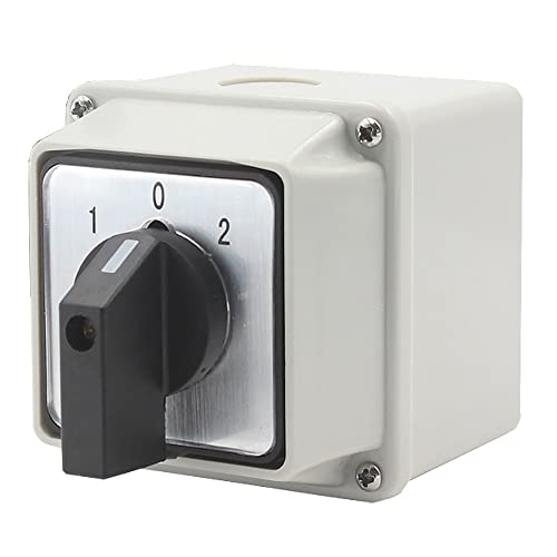 Wechselschalter 3 Positionen 8 Schraubklemmen Nockenschalter in robustem Gehäuse 220V/25A Wechselschalter 3 Positionen 8 Schraubklemmen Nockenschalter in robustem Gehäuse 220V/25A von tooloflife