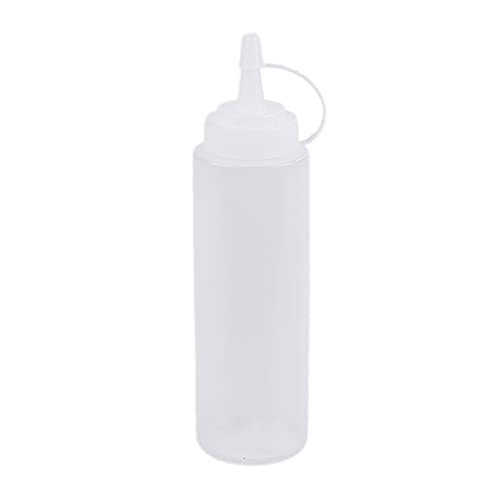 tooloflife Weiße Kunststoff-Spritzflasche mit Deckel, 370 ml, Mehrzweck-Quetschflasche von tooloflife