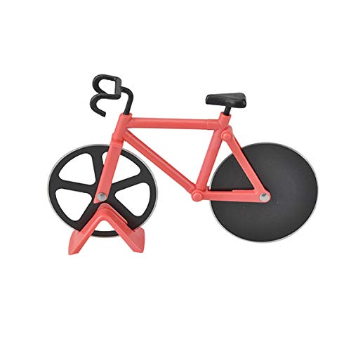 tooloflife Fahrrad Pizzaschneider, Pizza Cutter aus Antihaftbeschichtetem Edelstahl, Robuster Küchenhelfer mit scharfem Schneiderad, Geeignet für Party usw, Interessantes Weihnachtengeschenk von tooloflife