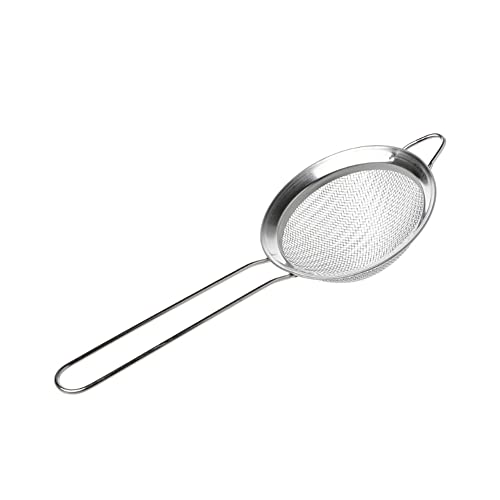 tooloflife Feines Sieb Küchensieb, 8-25 cm Edelstahl Mehlsieb Seiher mit Griffen Nudelsieb Schaumlöffel Puderzuckerstreuer Küchen Zubehör von tooloflife