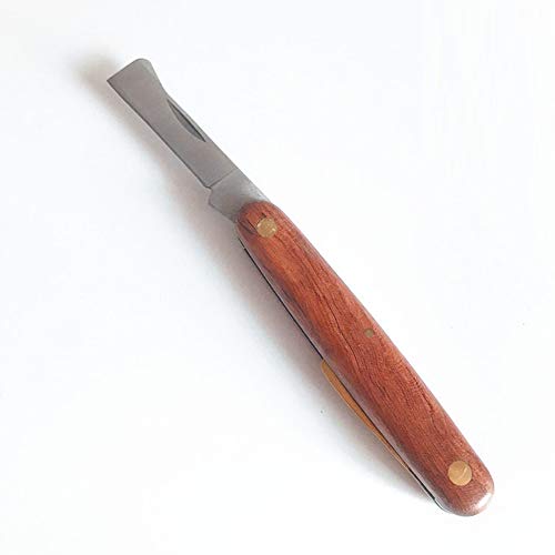 tooloflife Okuliermesser Gartenhippe Taschen-/Gärtnermesser Taschenmesser Gartenmesser Gerade Klinge aus Edelstahl 16,2cm von tooloflife