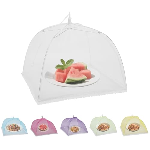 Lebensmittel-Abdeckungen, faltbar, für Obstkuchen, Lebensmittelzelt, für Outdoor, Picknick, Grillparty, 38 x 38 cm, 6 Stück von tooltitan
