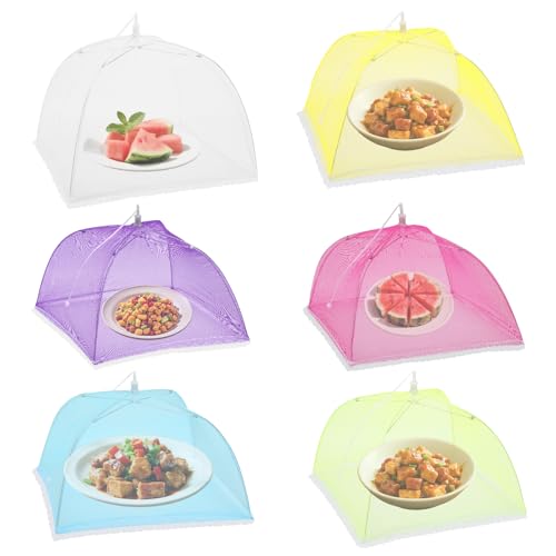 Lebensmittel-Abdeckungen, faltbar, für Obstkuchen, Lebensmittelzelt, für Outdoor, Picknick, Grillparty, 38 x 38 cm, 6 Stück von tooltitan