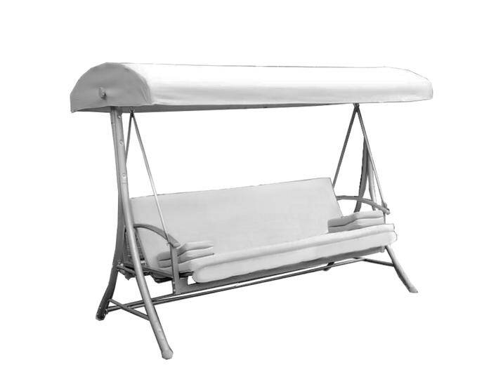 Hollywoodschaukel 'Sophia' 3-Sitzer grau 240 x 174 x 120 cm von toom
