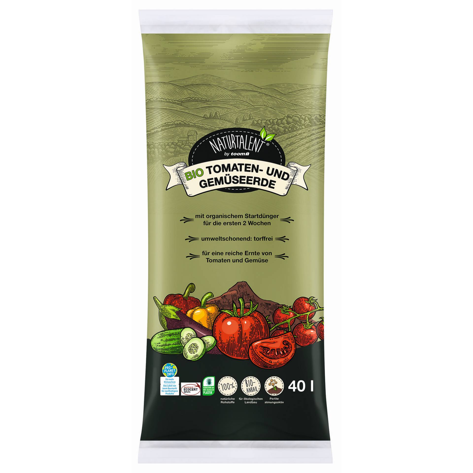 Naturtalent by toom®Bio Tomaten- und Gemüseerde 40l von toom