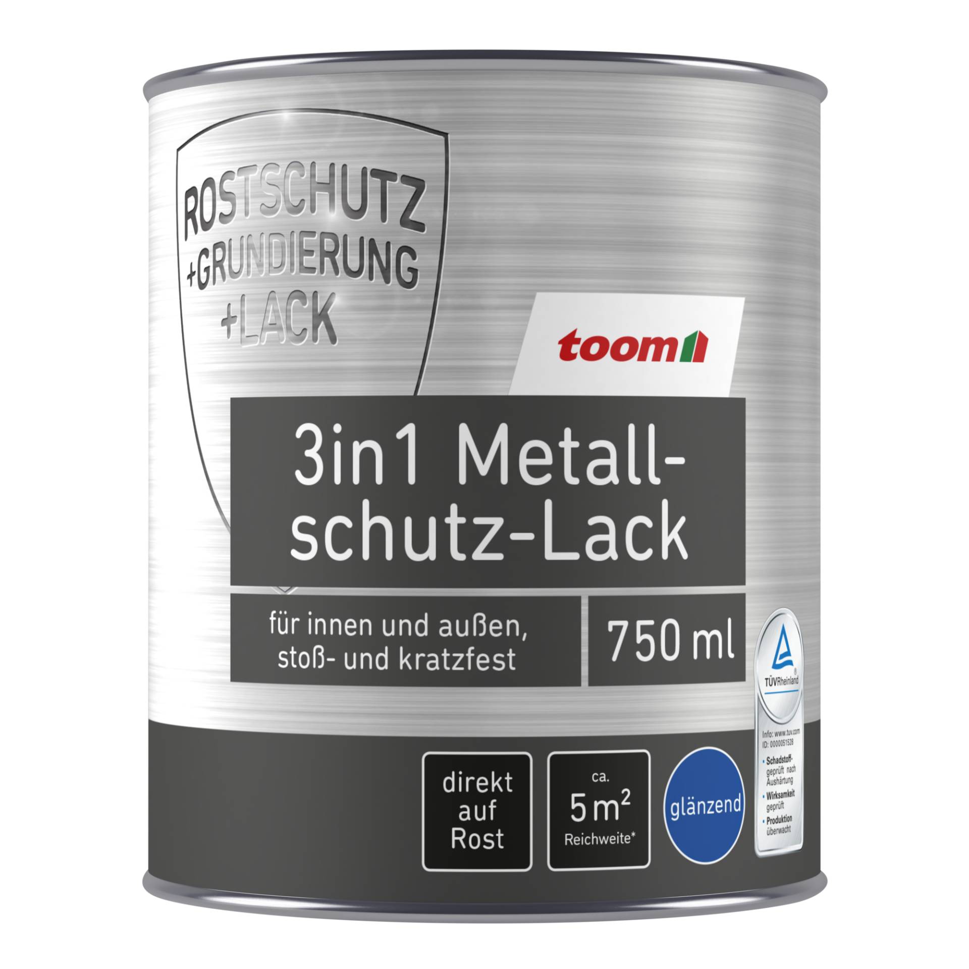 toom 3in1 Metallschutzlack schwarz glänzend 750 ml toom 3in1 Metallschutzlack schwarz glänzend 750 ml von toom