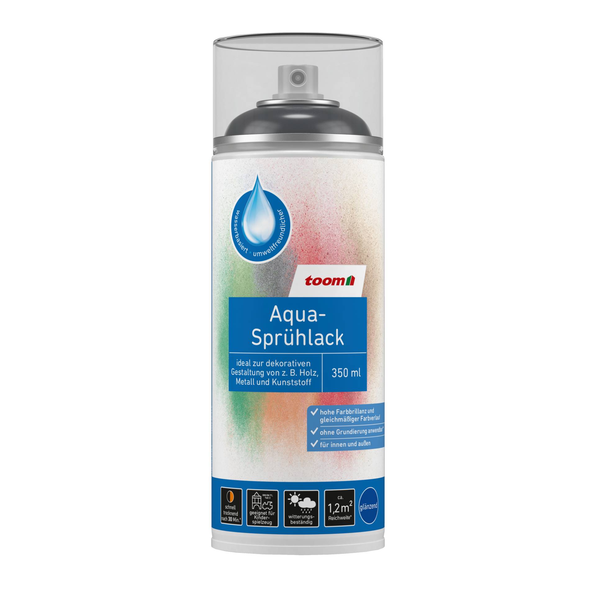 toom Aqua-Sprühlack schiefergrau glänzend 350 ml toom Aqua-Sprühlack schiefergrau glänzend 350 ml von toom