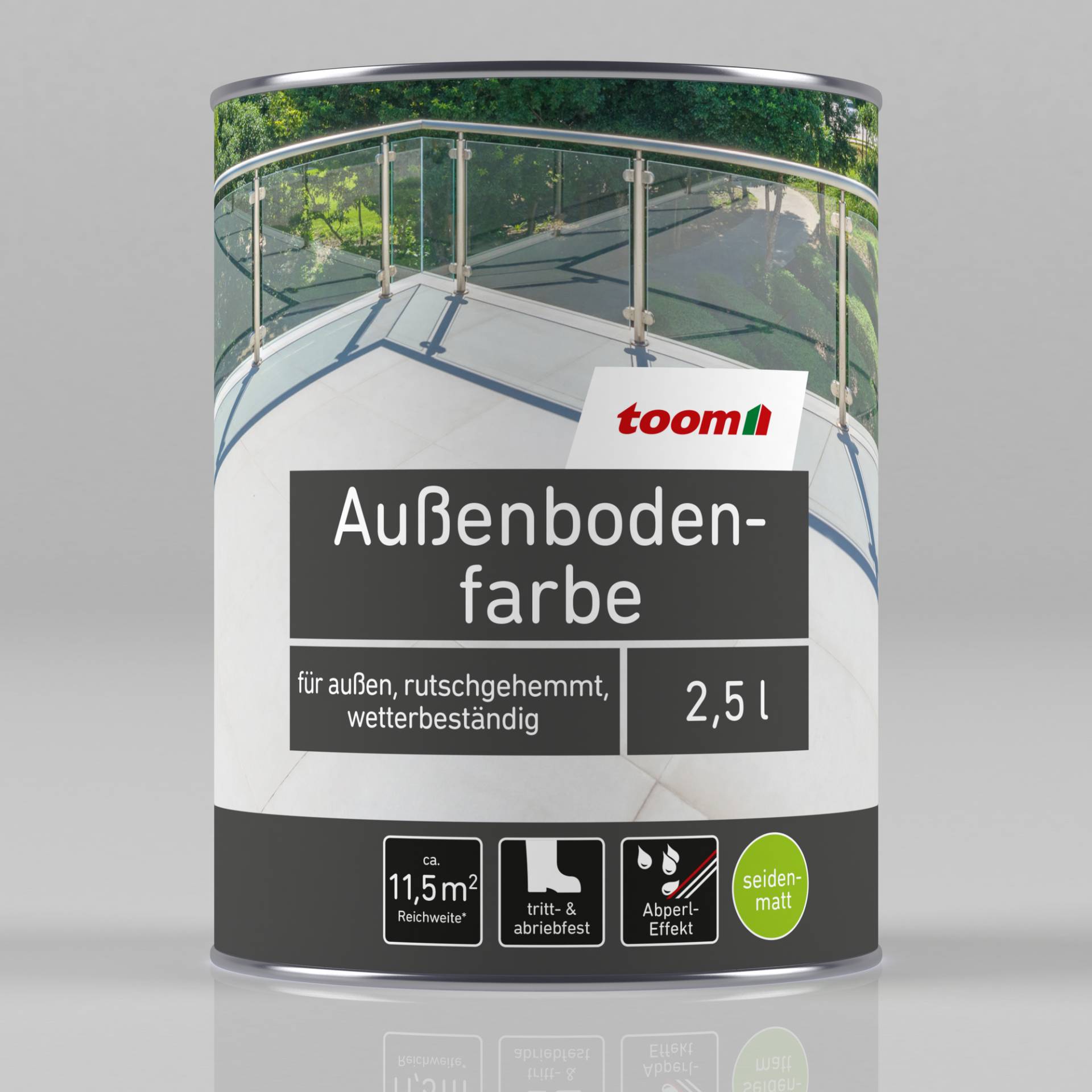 toom Außenbodenfarbe silbergrau seidenmatt 2,5 l toom Außenbodenfarbe silbergrau seidenmatt 2,5 l von toom