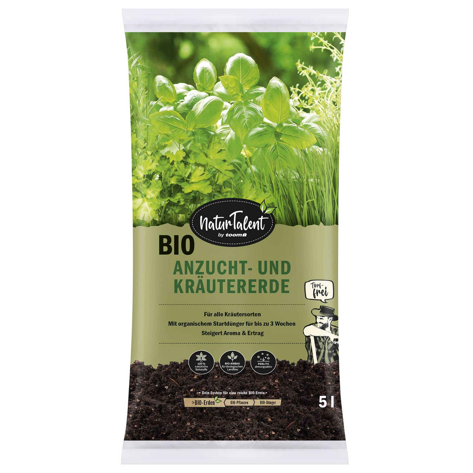 naturtalent by toom Bio Anzucht- und Kräutererde 5 l von naturtalent by toom