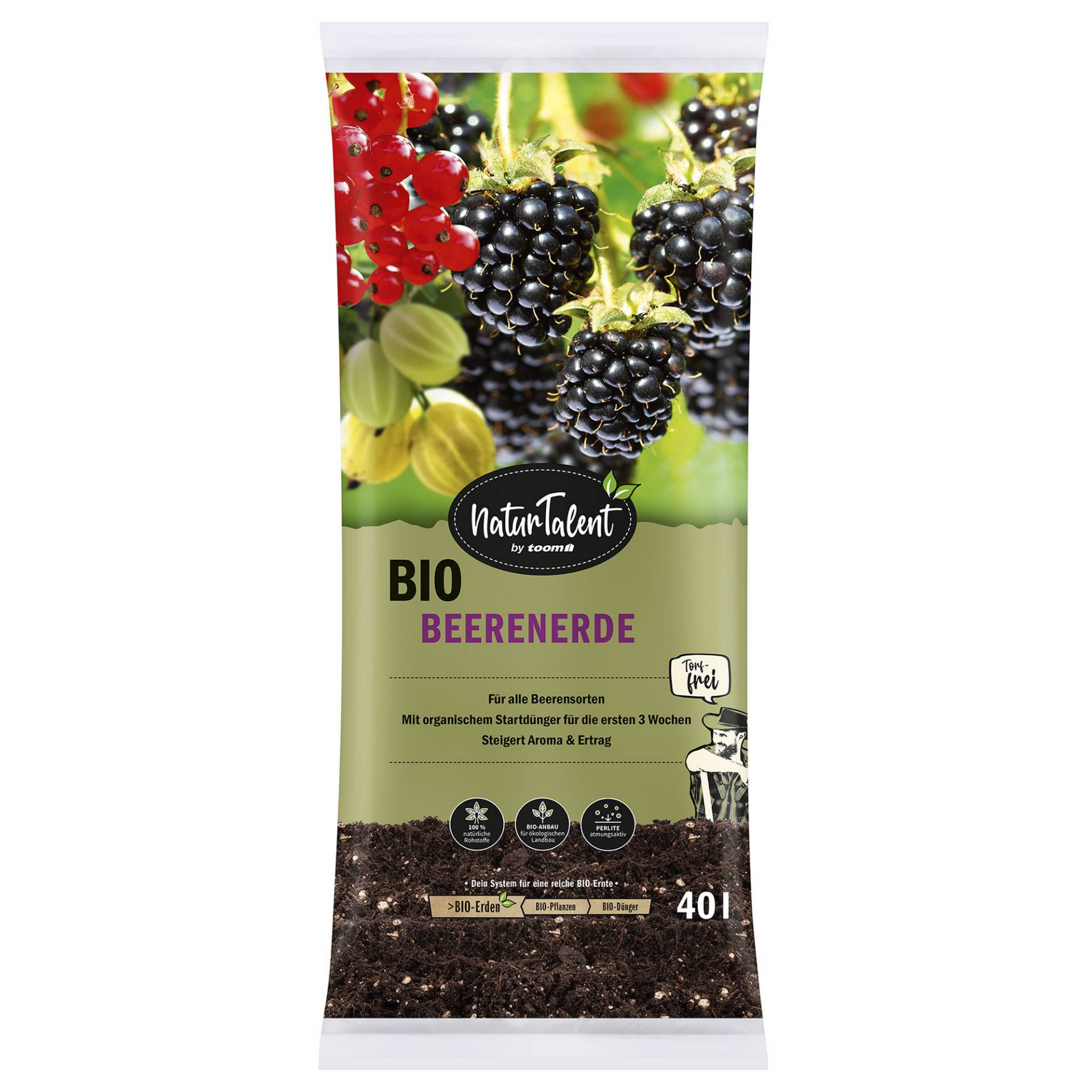 naturtalent by toom Bio-Beerenerde 'Naturtalent' torffrei 40 l von naturtalent by toom
