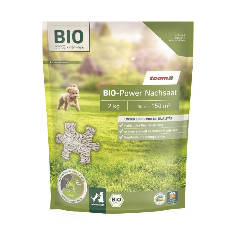 toom Bio-Rasen-Nachsaat 'Power' für 150 m² toom Bio-Rasen-Nachsaat 'Power' für 150 m² von toom