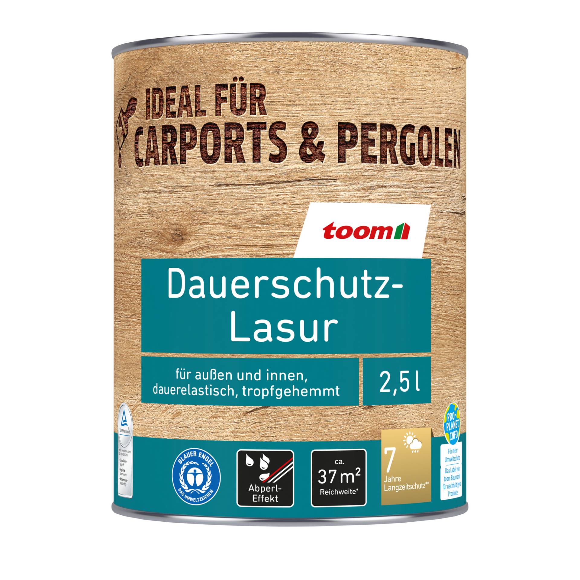 toom Dauerschutzlasur dunkelgrau 2,5 l toom Dauerschutzlasur dunkelgrau 2,5 l von toom