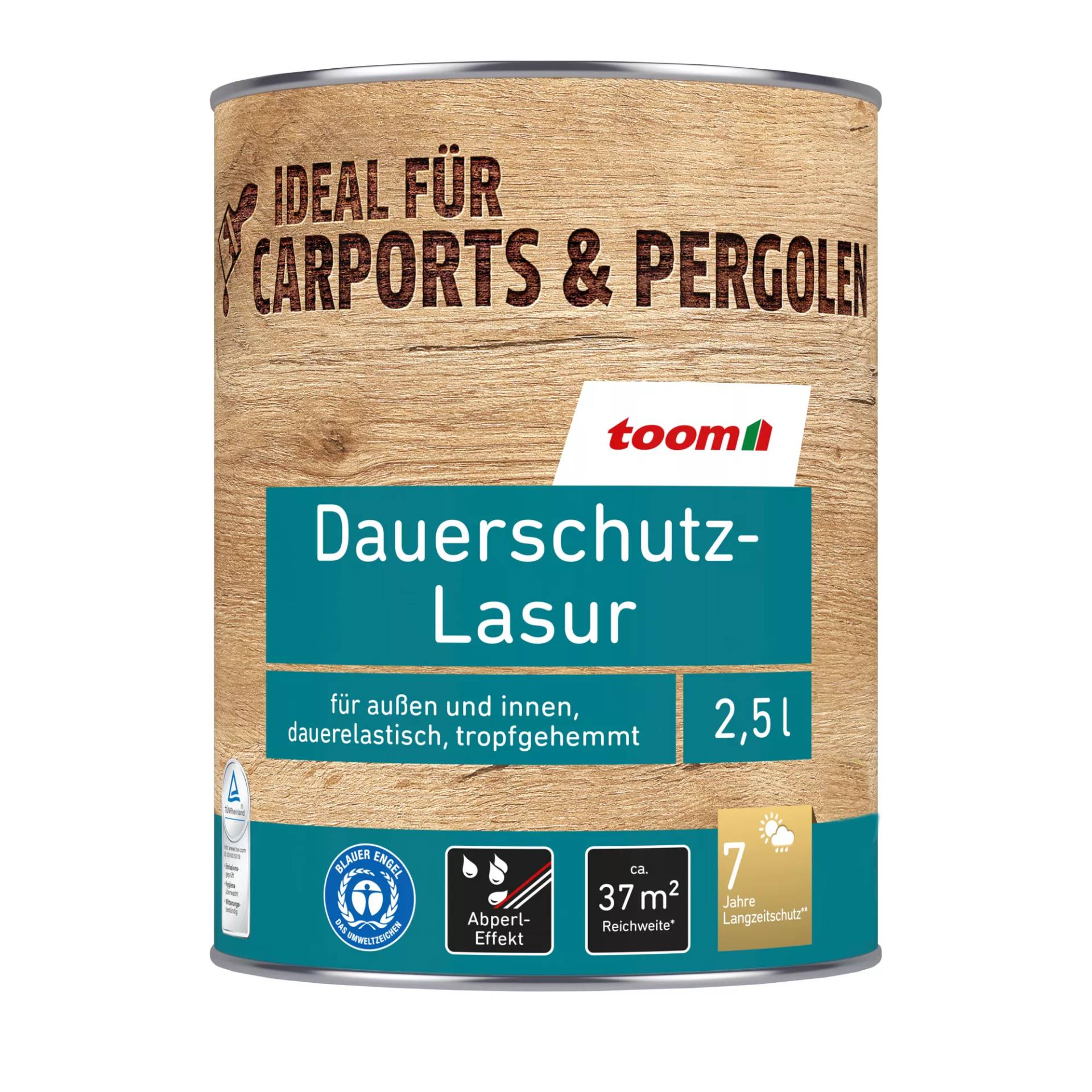 toom Dauerschutzlasur teakfarben 2,5 l toom Dauerschutzlasur teakfarben 2,5 l von toom