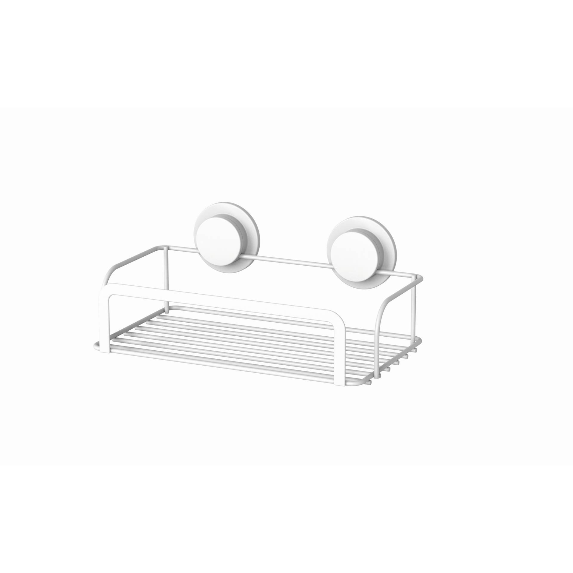 toom Duschkorb 'Malmö' weiß matt Stahl 25,6 x 10,7 x 14,9 cm von toom