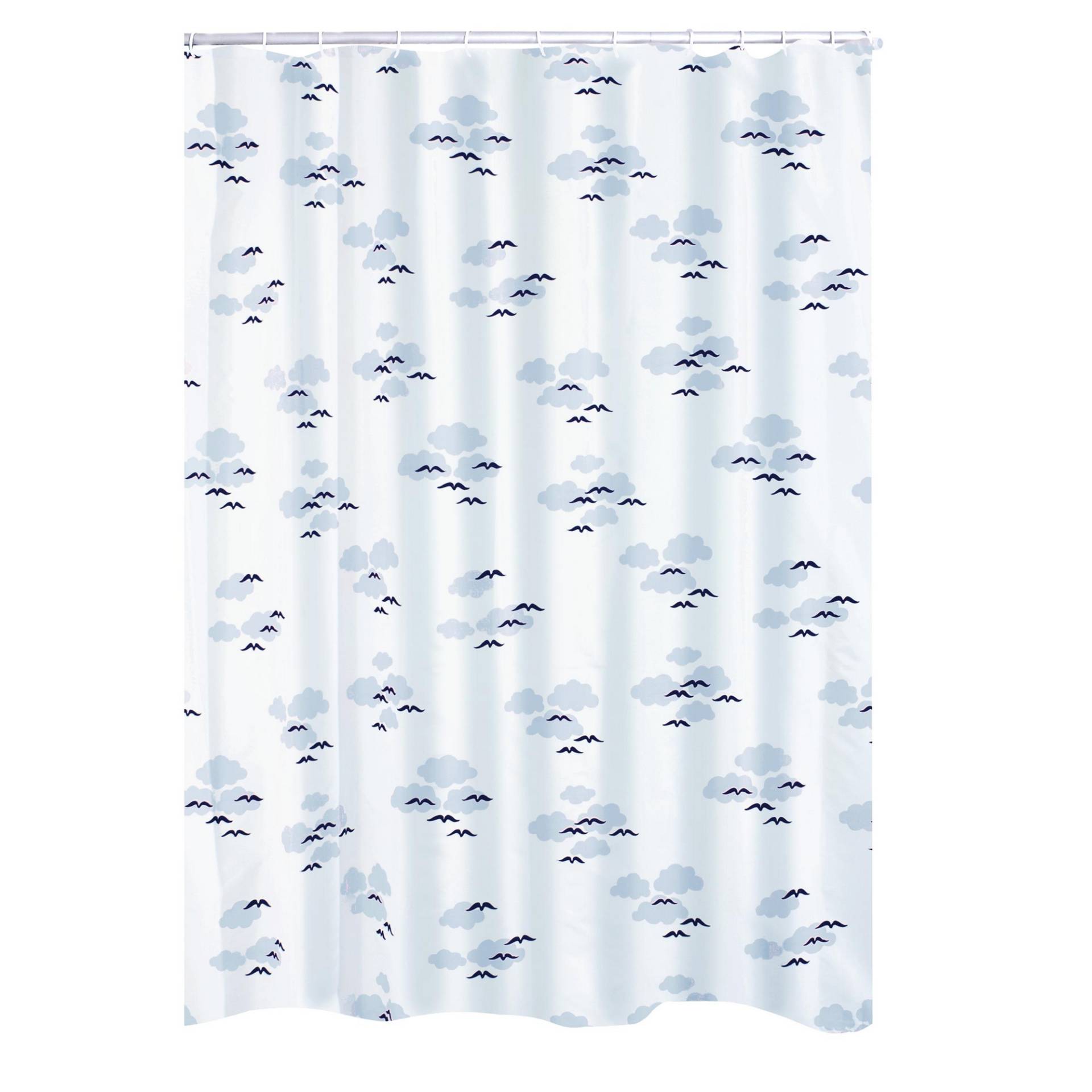 toom Duschvorhang 'Helgoland' Textil blau 240 x 180 cm von toom