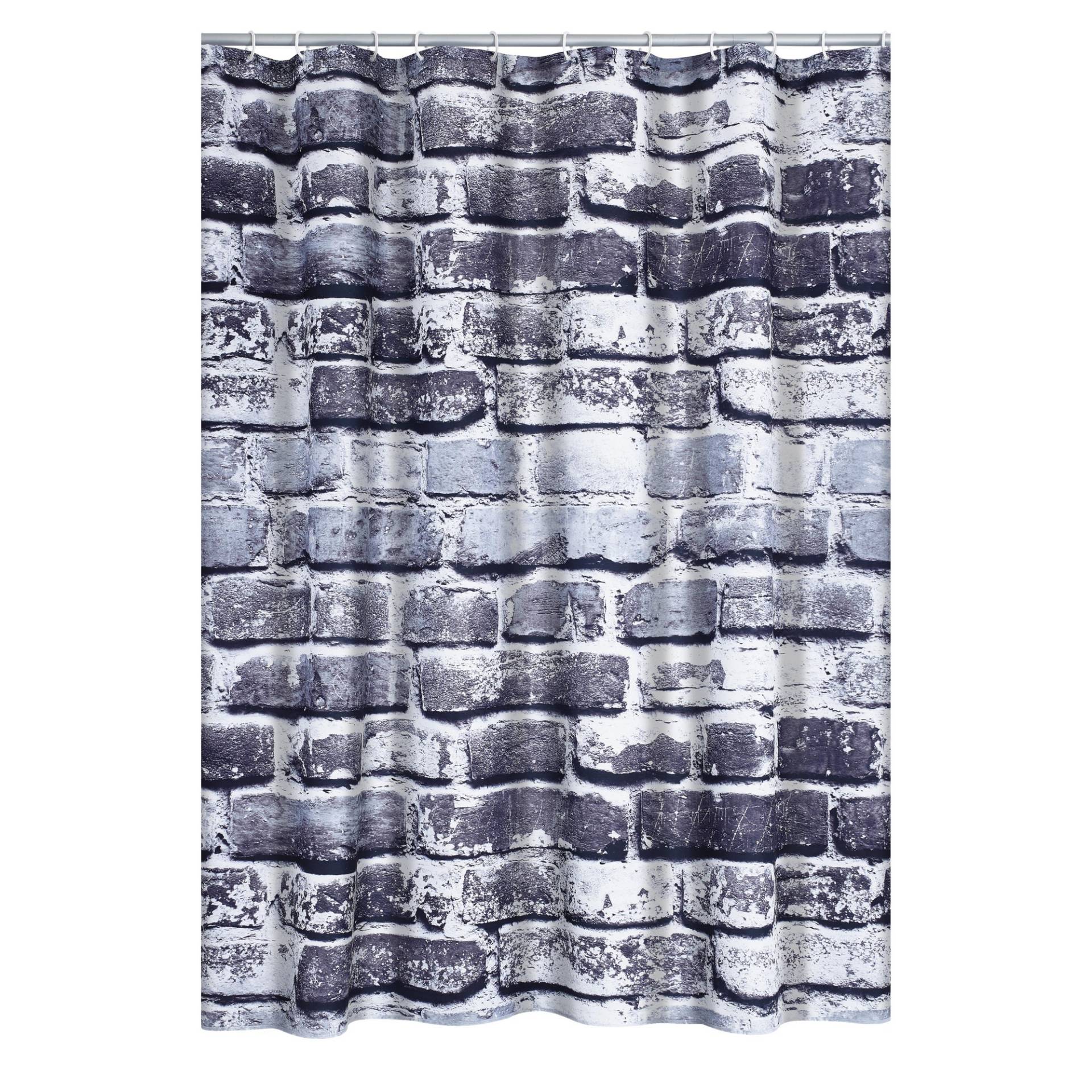 toom Duschvorhang 'Wall' Textil grau 180 x 200 cm von toom