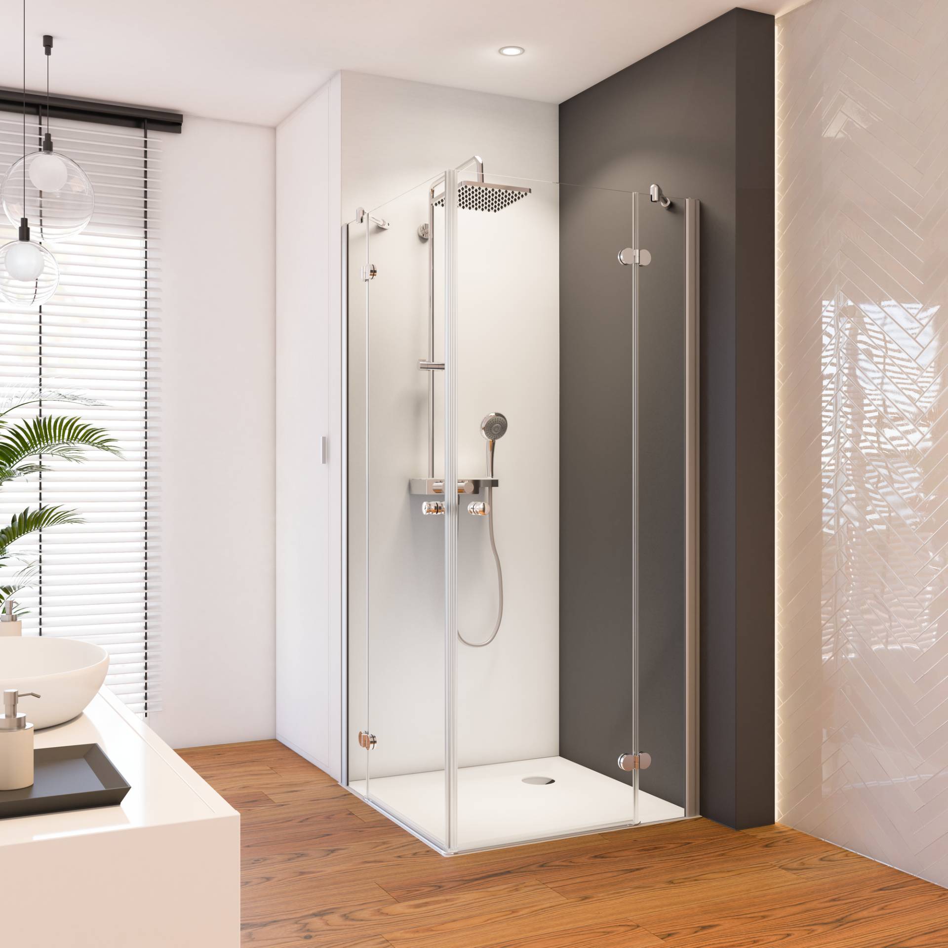 toom Eckdusche 'Winga Intima' mit Drehtür, Antikalkbeschichtung 90 x 90 cm grau toom Eckdusche 'Winga Intima' mit Drehtür, Antikalkbeschichtung 90 x 90 cm grau von toom