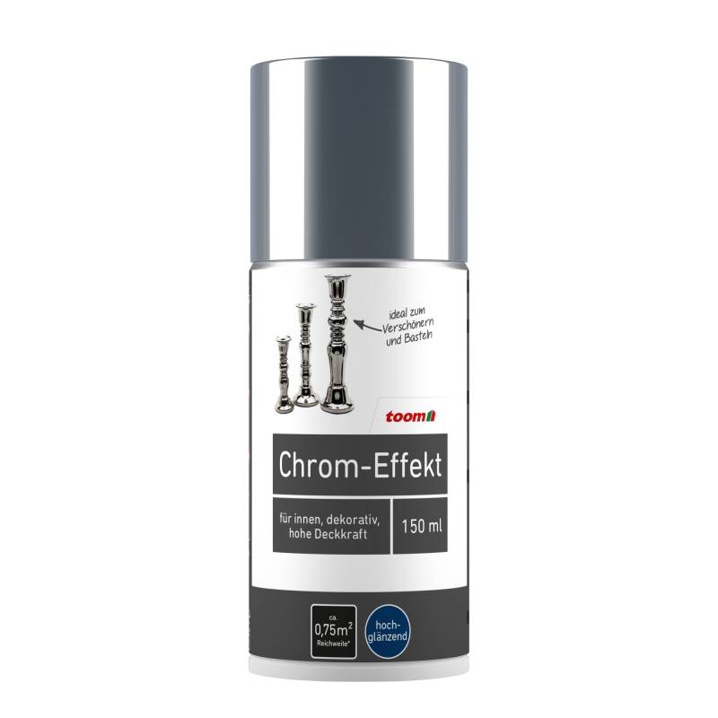 toom Effekt-Sprühlack chromfarben glänzend 150 ml von toom