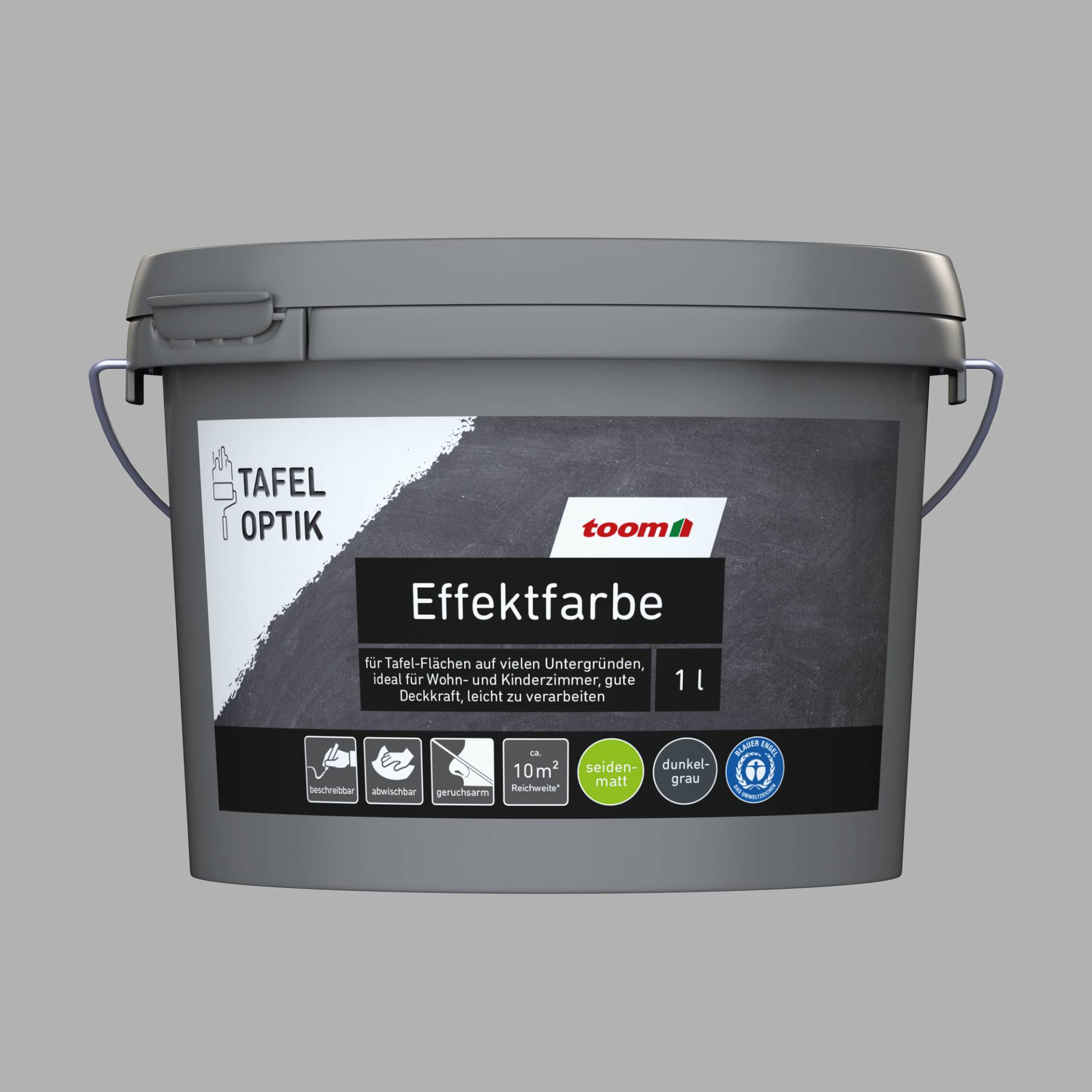 toom Effektfarbe Tafel-Optik dunkelgrau seidenmatt 1 l toom Effektfarbe Tafel-Optik dunkelgrau seidenmatt 1 l von toom