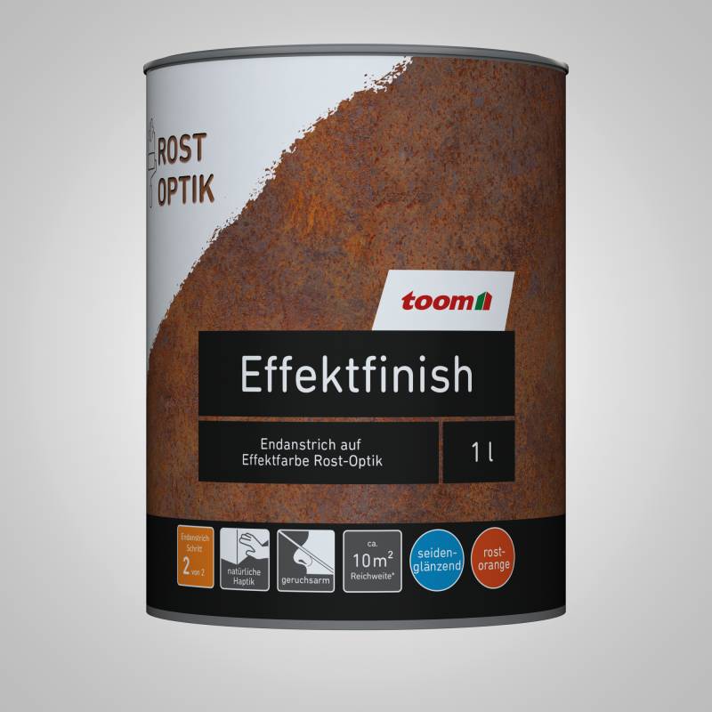 toom Effektfinish rostfarben seidenglänzend 1 l von toom