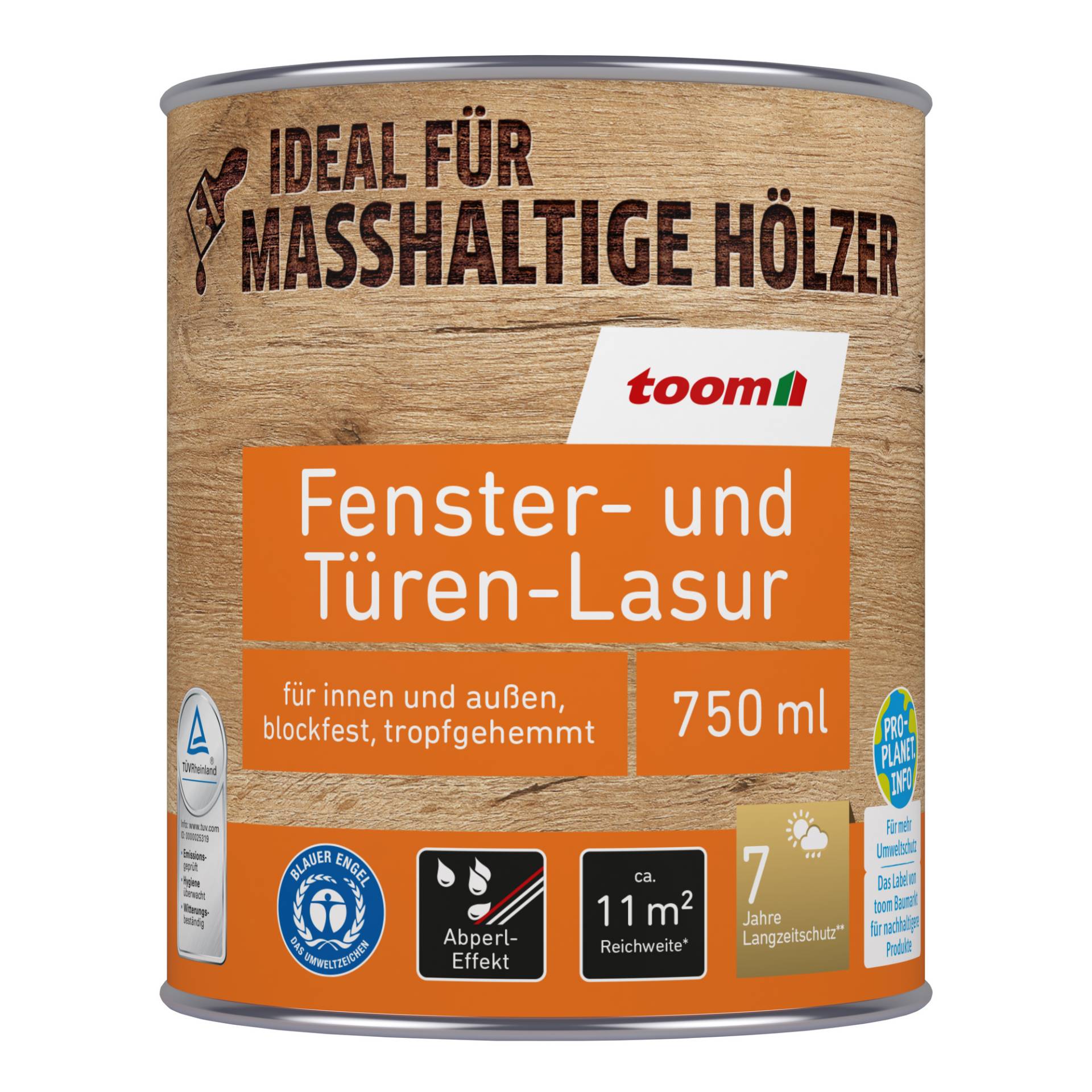 toom Fenster- und Türen-Lasur silbergrau 750 ml von toom