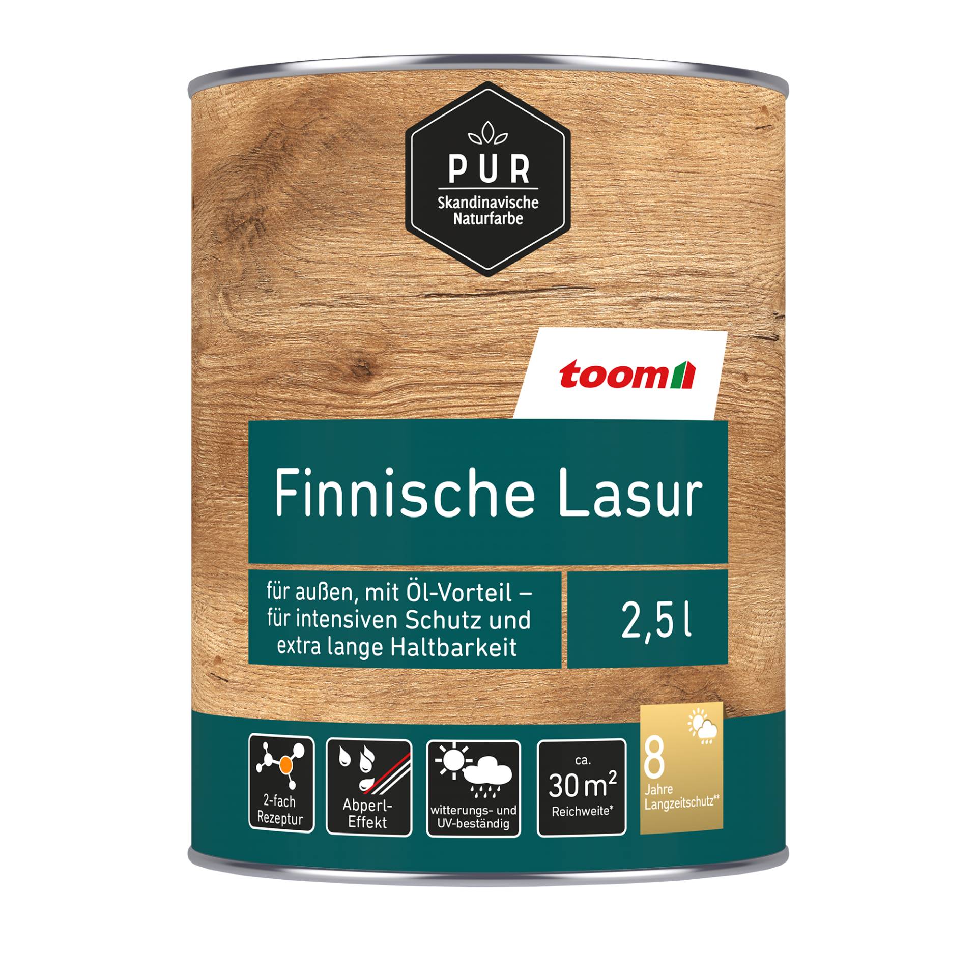 toom Finnische Lasur dunkelgrau 2,5 l toom Finnische Lasur dunkelgrau 2,5 l von toom