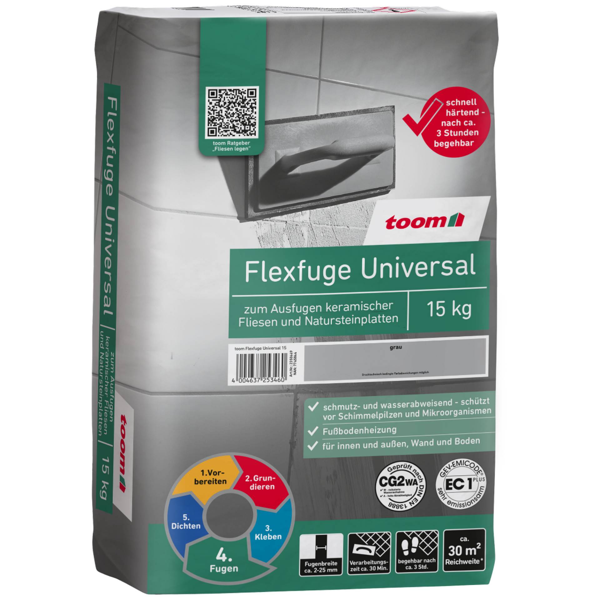 toom Flexfuge 'Universal' grau 15 kg von toom