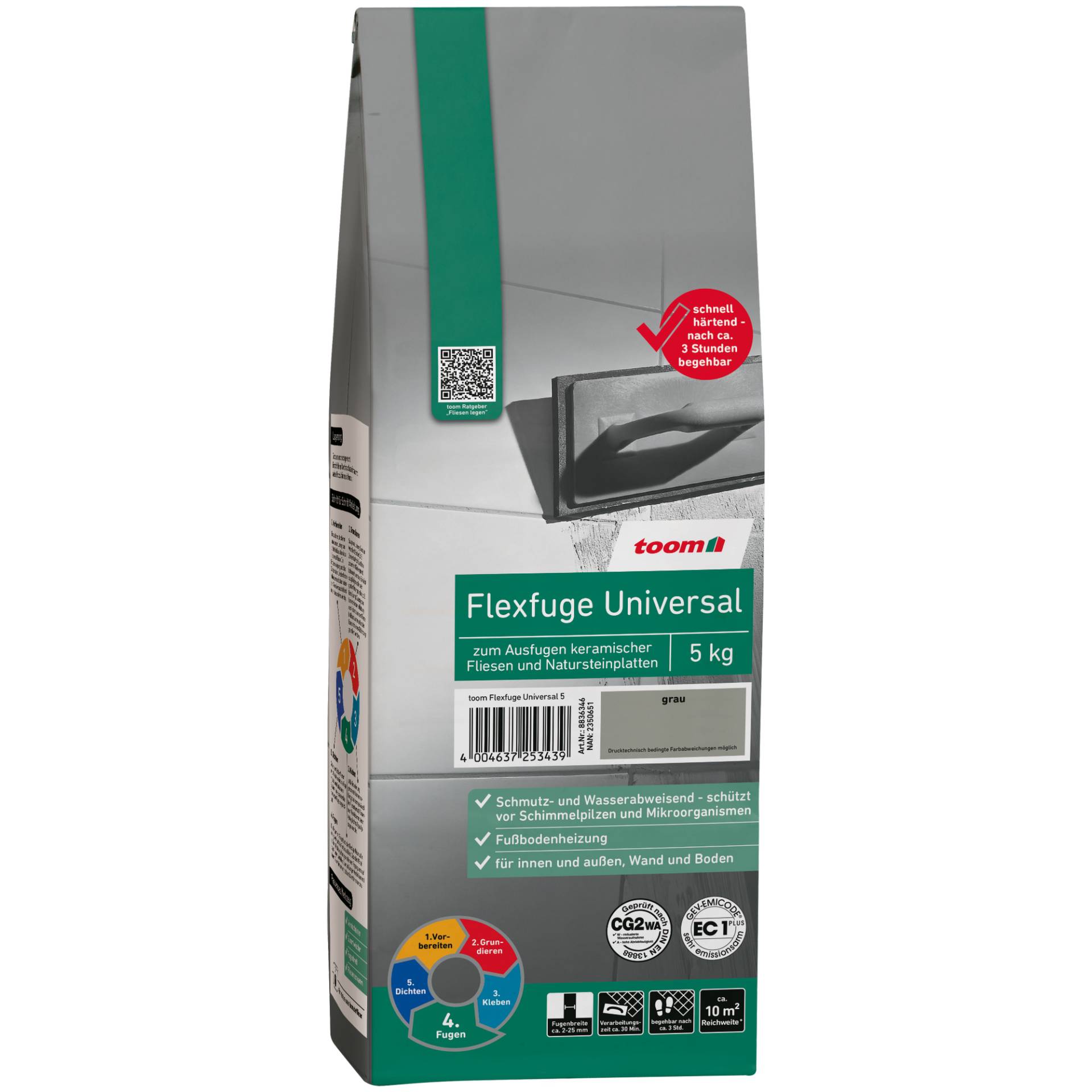 toom Flexfuge 'Universal' grau 5 kg toom Flexfuge 'Universal' grau 5 kg von toom