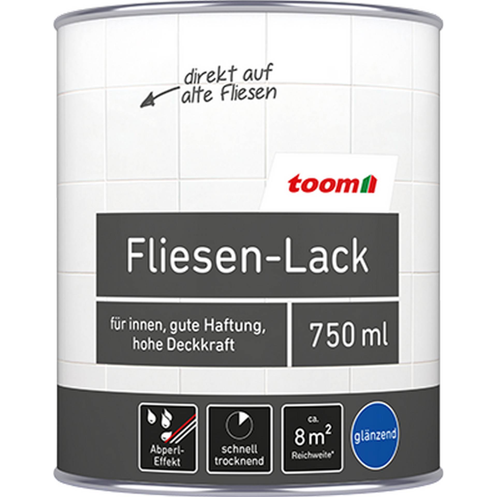 toom Fliesenlack weiß glänzend 750 ml toom Fliesenlack weiß glänzend 750 ml von toom